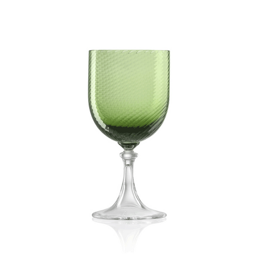 Murano Water Glass, Sage Green