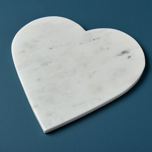 Marble Heart Serving Board