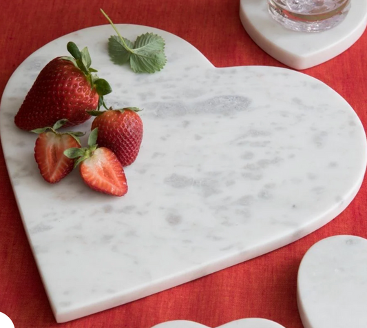 Marble Heart Serving Board