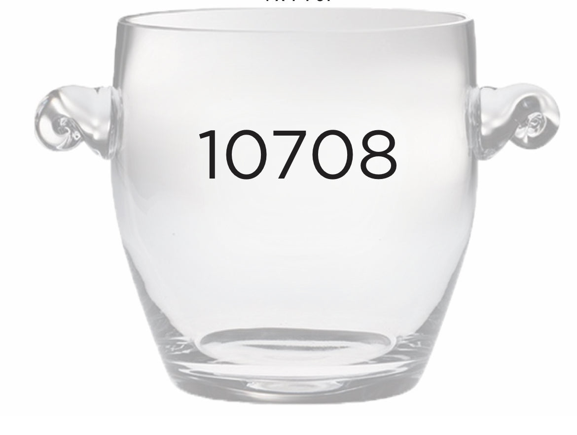 10708 Crystal Etched Ice Bucket