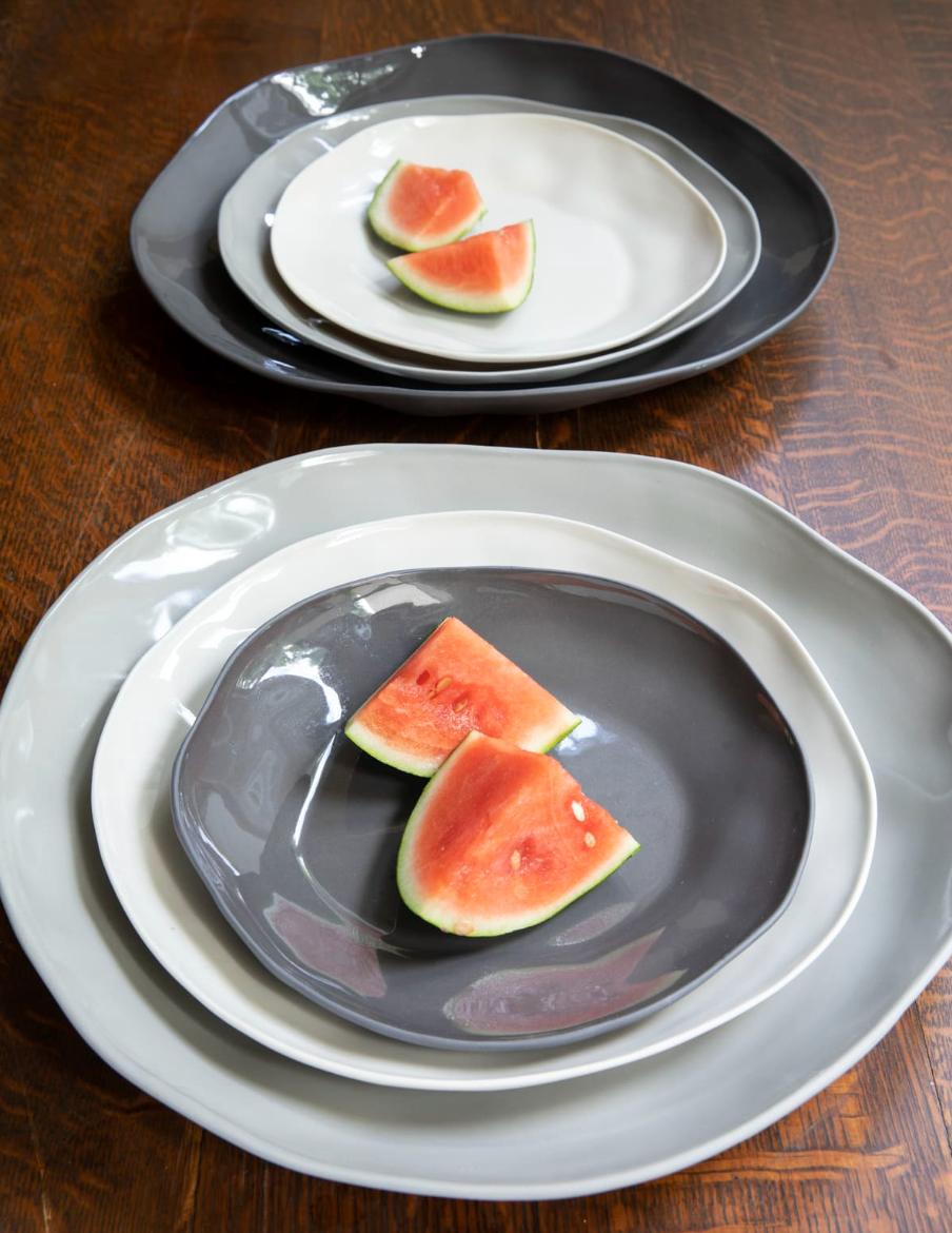 Stoneware Dinner Plate, Pearl