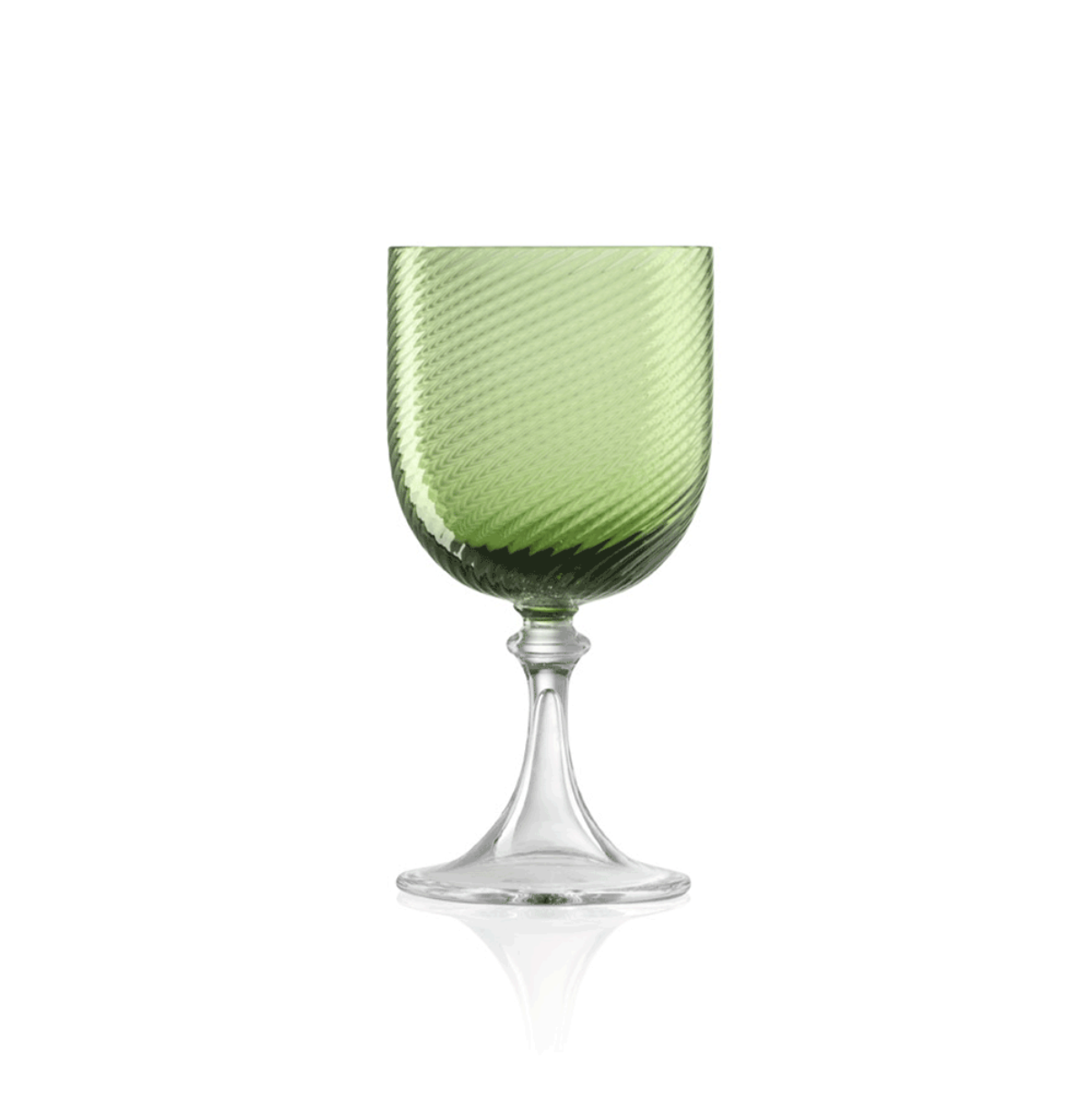 Murano Red Wine Glass, Sage Green