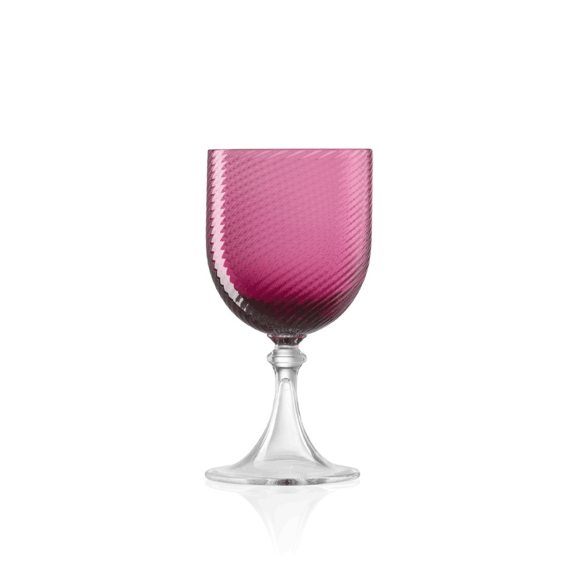 Murano White Wine Glass, Ruby